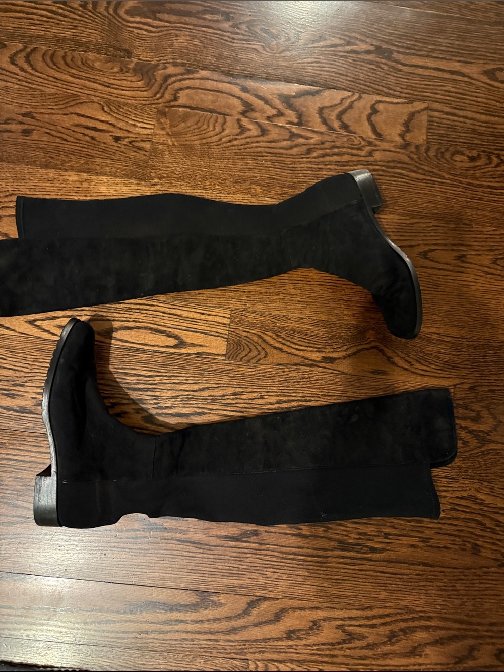 Stuart Weitzman Black Over-the-Knee Stretch Boots